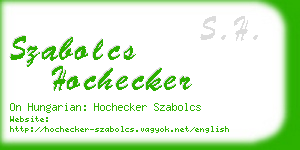 szabolcs hochecker business card